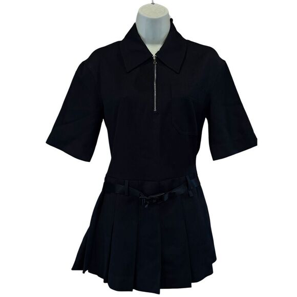 Goen.J double-layer shirt dress in Black NWT Size Small - Picture 6 of 8